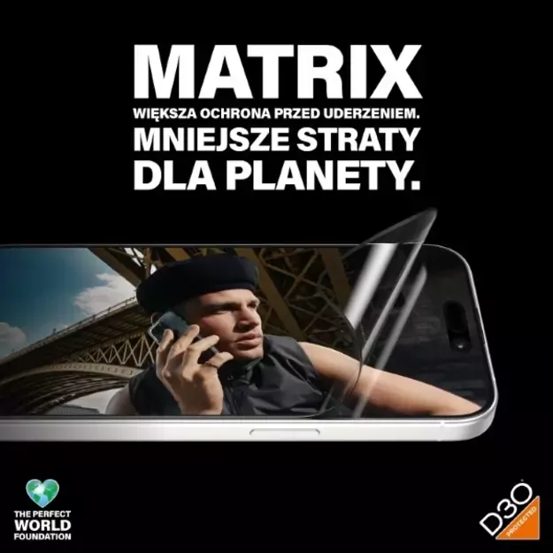PanzerGlass Matrix Ultra-Wide-Fit hybrid glass for iPhone 15 Pro with positioner 3