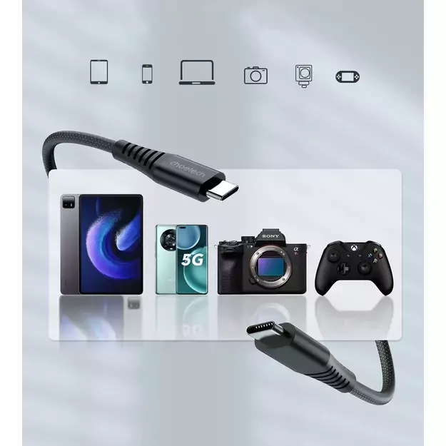 Choetech XCC-1051 magnetic USB-C / USB-C PD 3.1 cable 240W 1.8m - black 4