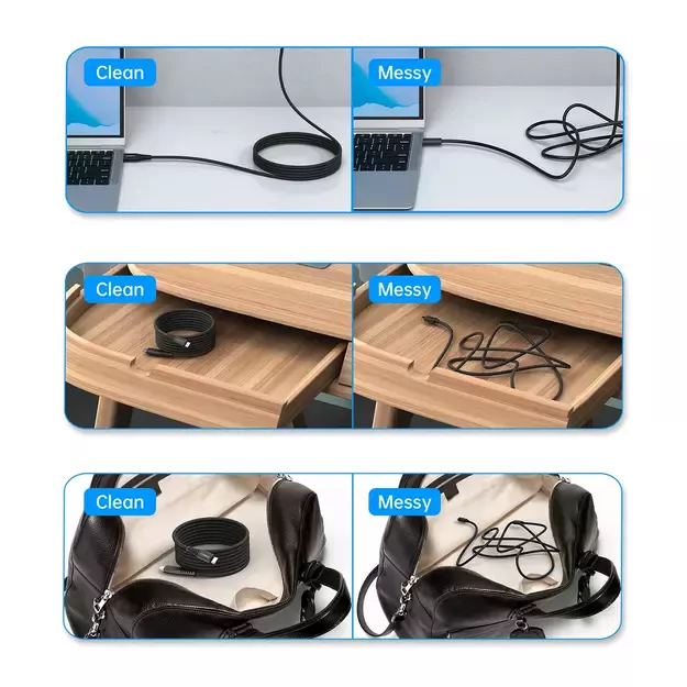 Choetech XCC-1051 magnetic USB-C / USB-C PD 3.1 cable 240W 1.8m - black 7