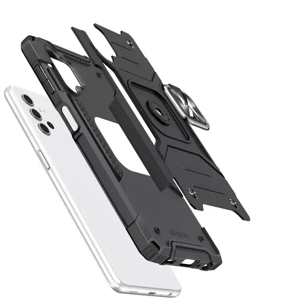 Wozinsky Ring Armor Case Kickstand Tough Rugged Cover for Samsung Galaxy A32 5G black 2