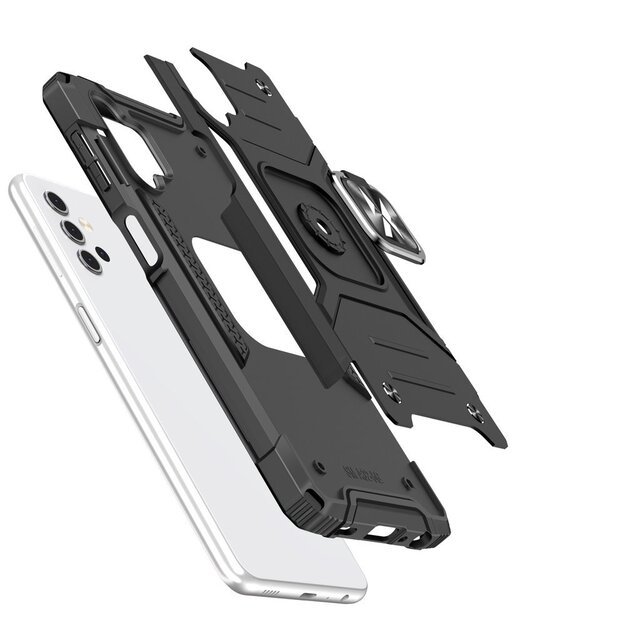 Wozinsky Ring Armor Case Kickstand Tough Rugged Cover for Samsung Galaxy A32 5G black 9