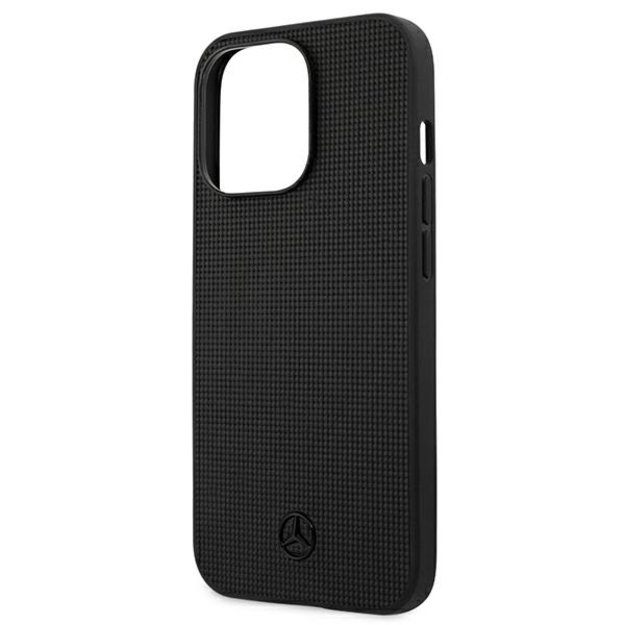 Mercedes MEHCP13LMBLBK iPhone 13 Pro / 13 6,1  czarny/black hardcase Leather Meshed Metal Logo 12