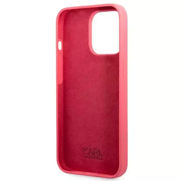 Karl Lagerfeld KLHCP13LSLMP1PI iPhone 13 Pro / 13 6,1  hardcase fuksja/fuchsia Silicone Plaque 6