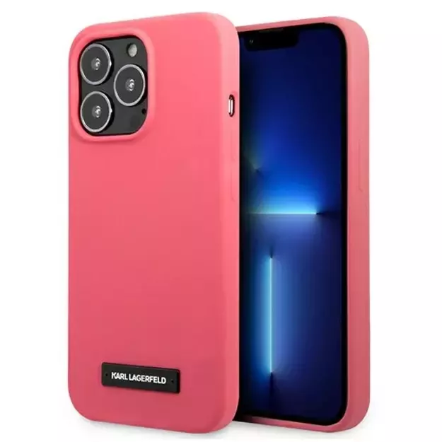 Karl Lagerfeld KLHCP13LSLMP1PI iPhone 13 Pro / 13 6,1  hardcase fuksja/fuchsia Silicone Plaque