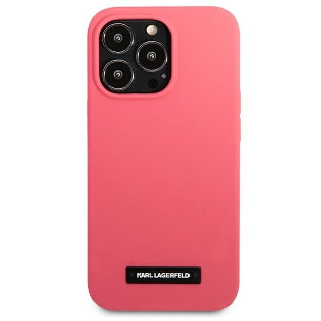Karl Lagerfeld KLHCP13LSLMP1PI iPhone 13 Pro / 13 6,1  hardcase fuksja/fuchsia Silicone Plaque 9