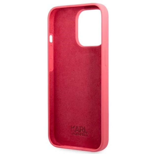Karl Lagerfeld KLHCP13LSLMP1PI iPhone 13 Pro / 13 6,1  hardcase fuksja/fuchsia Silicone Plaque 13