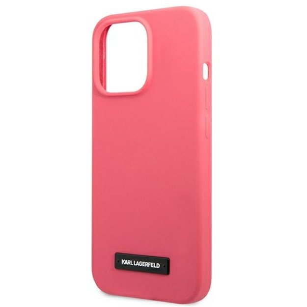 Karl Lagerfeld KLHCP13LSLMP1PI iPhone 13 Pro / 13 6,1  hardcase fuksja/fuchsia Silicone Plaque 12