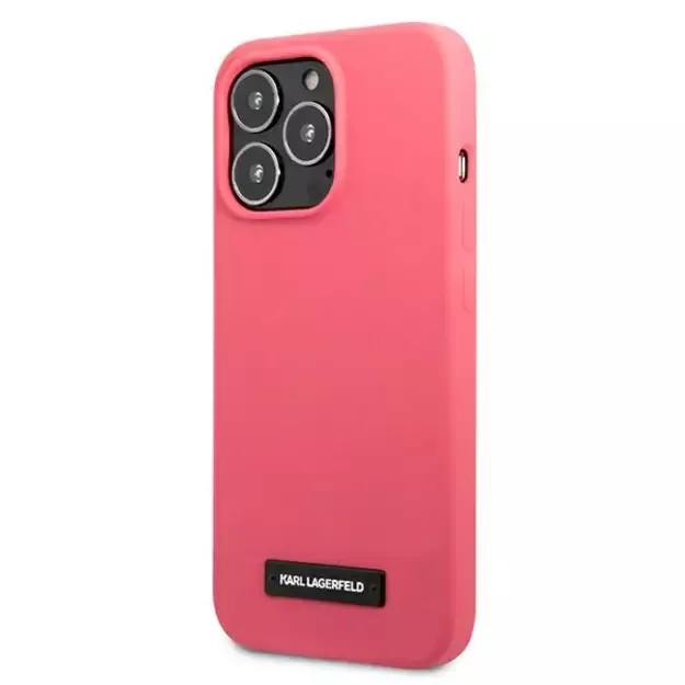 Karl Lagerfeld KLHCP13LSLMP1PI iPhone 13 Pro / 13 6,1  hardcase fuksja/fuchsia Silicone Plaque 1