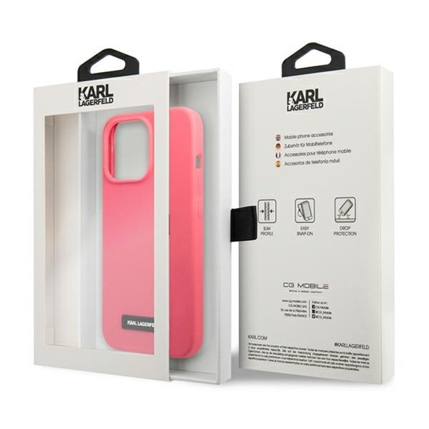 Karl Lagerfeld KLHCP13LSLMP1PI iPhone 13 Pro / 13 6,1  hardcase fuksja/fuchsia Silicone Plaque 14