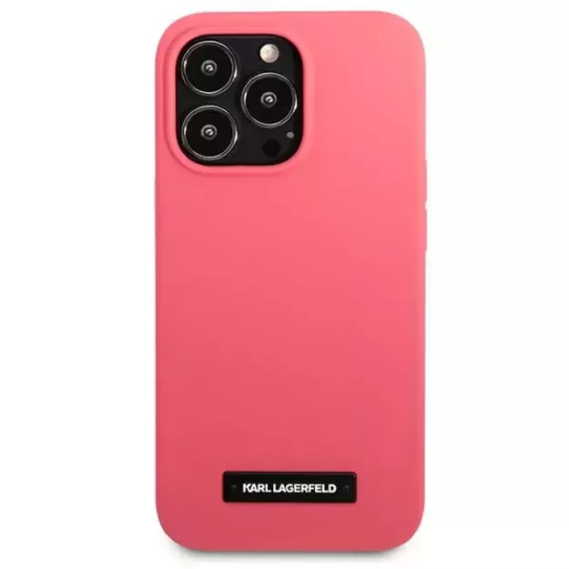 Karl Lagerfeld KLHCP13LSLMP1PI iPhone 13 Pro / 13 6,1  hardcase fuksja/fuchsia Silicone Plaque 2