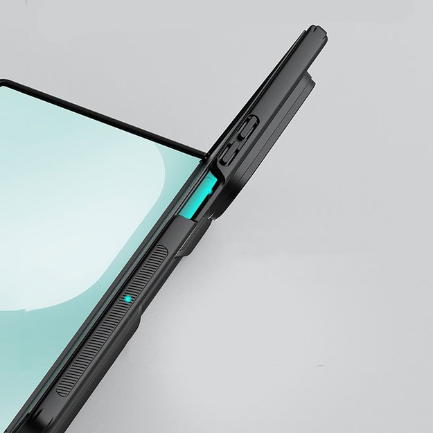 Etui Nillkin Super Frosted Shield Fold Magnetic na Samsung Galaxy Z Fold 7 kompatybilne z MagSafe z miejscem na S Pen - czarne 14