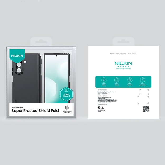 Etui Nillkin Super Frosted Shield Fold Magnetic na Samsung Galaxy Z Fold 7 kompatybilne z MagSafe z miejscem na S Pen - czarne 17