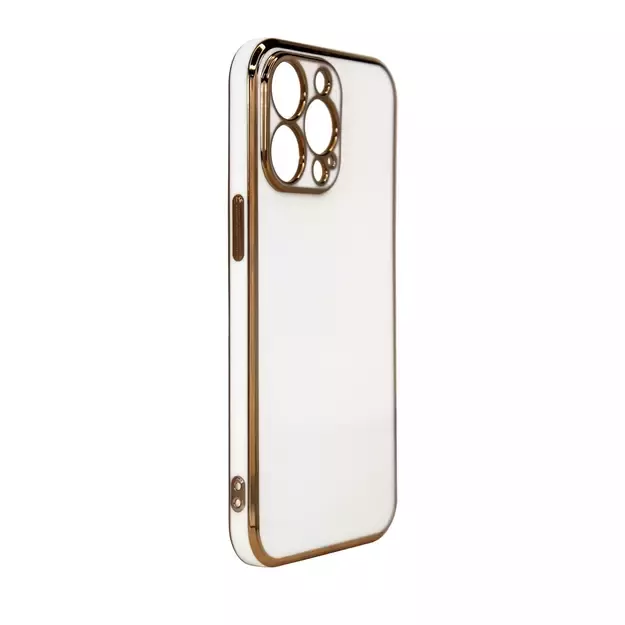 Lighting Color Case for Samsung Galaxy A13 5G gold frame gel cover white 1