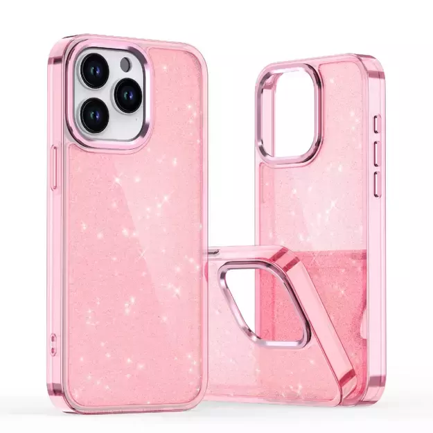Glitter Case for iPhone 16 Pro - pink with glitter 13