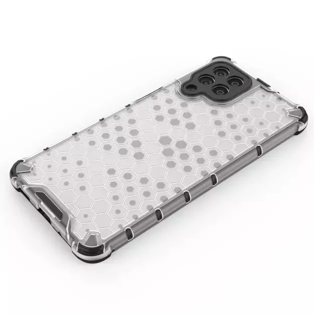 Honeycomb case armored cover with a gel frame for Samsung Galaxy M53 5G black 2
