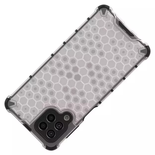 Honeycomb case armored cover with a gel frame for Samsung Galaxy M53 5G black 6