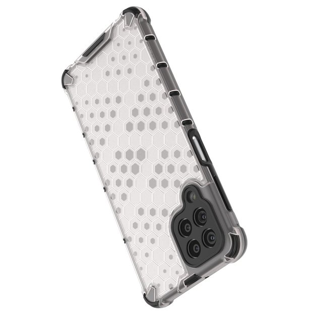 Honeycomb case armored cover with a gel frame for Samsung Galaxy M53 5G black 27