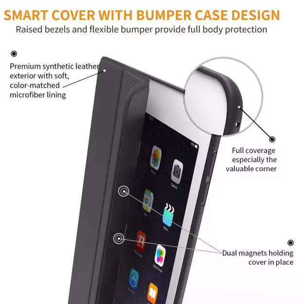 Tech-Protect SmartCase for iPad 9.7&#39 &#39  5 / 6 2017-2018 - black 9