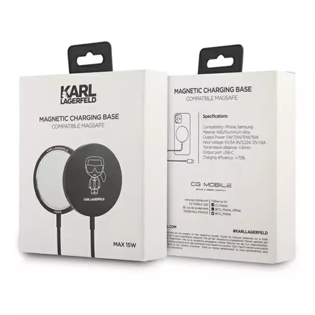 Karl Lagerfeld ład indukcyjna KLCBMSIKBK 15W MagSafe 3
