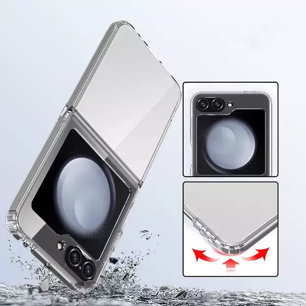 Tech-Protect FlexAir Hybrid Case for Samsung Galaxy Z Flip 6 / 7 FE - Transparent 2