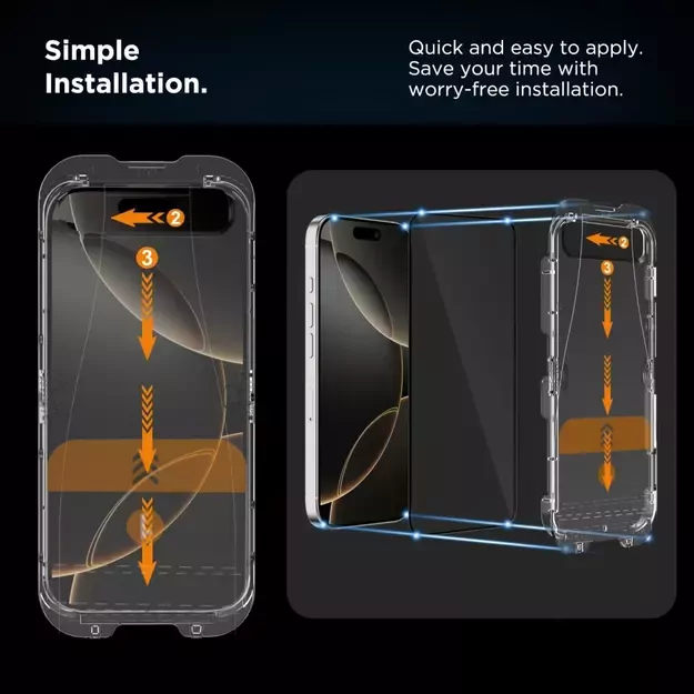 Tech-Protect Quick Set+ 2-pack tempered glass for iPhone 17 Air - black 1
