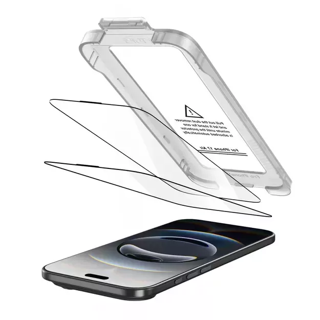 Tech-Protect Quick Set+ 2-pack tempered glass for iPhone 17 Air - black 4