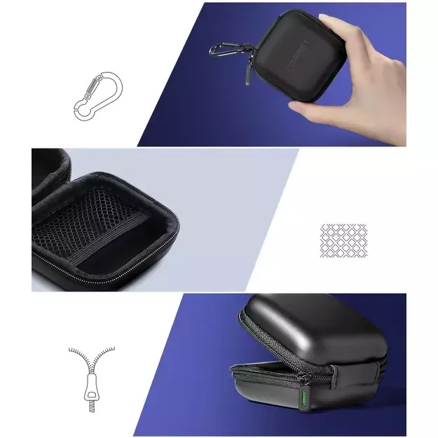 Ugreen case for headphones 8 cm x 8 cm black (40816) 5