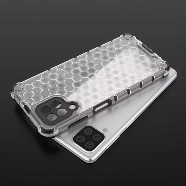 Honeycomb Case armor cover with TPU Bumper for Samsung Galaxy A22 4G black 8