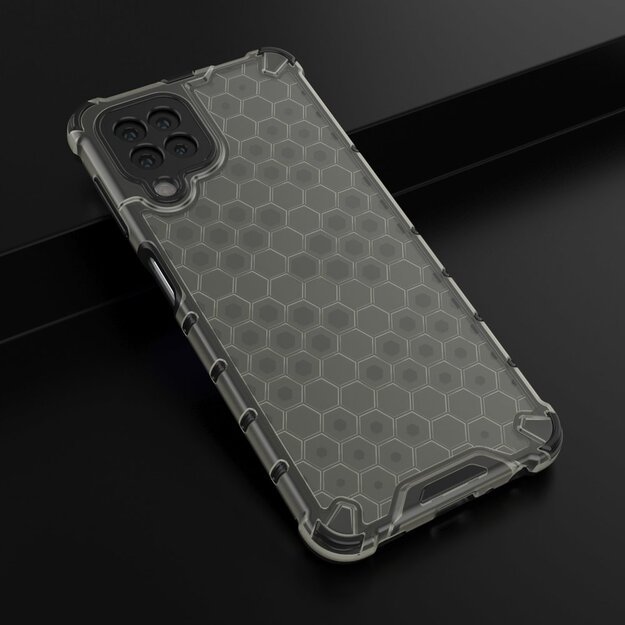 Honeycomb Case armor cover with TPU Bumper for Samsung Galaxy A22 4G black 26