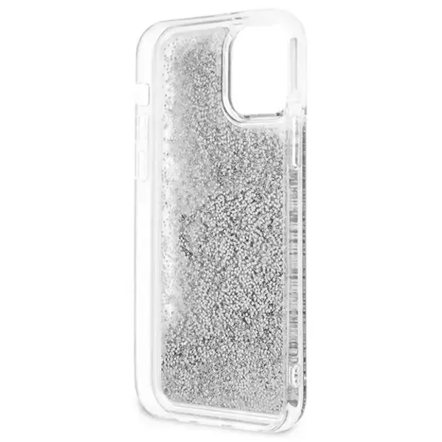 Guess GUHCP12LLG4GSI iPhone 12 Pro Max 6.7&quot  silver/silver hardcase 4G Big Liquid Glitter 6