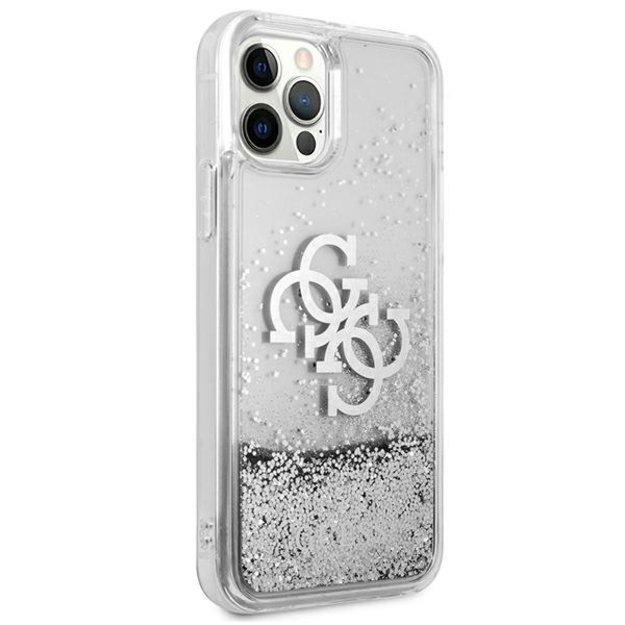 Guess GUHCP12LLG4GSI iPhone 12 Pro Max 6.7&quot  silver/silver hardcase 4G Big Liquid Glitter 10