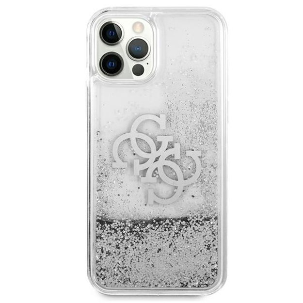 Guess GUHCP12LLG4GSI iPhone 12 Pro Max 6.7&quot  silver/silver hardcase 4G Big Liquid Glitter 9