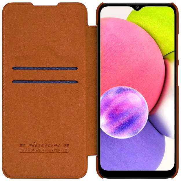 Nillkin Qin leather holster case for Samsung Galaxy A03s red 24