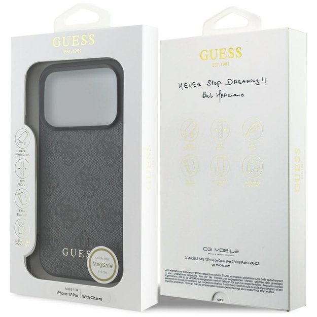 Guess 4G Charms Collection MagSafe case for iPhone 17 Pro - black 6
