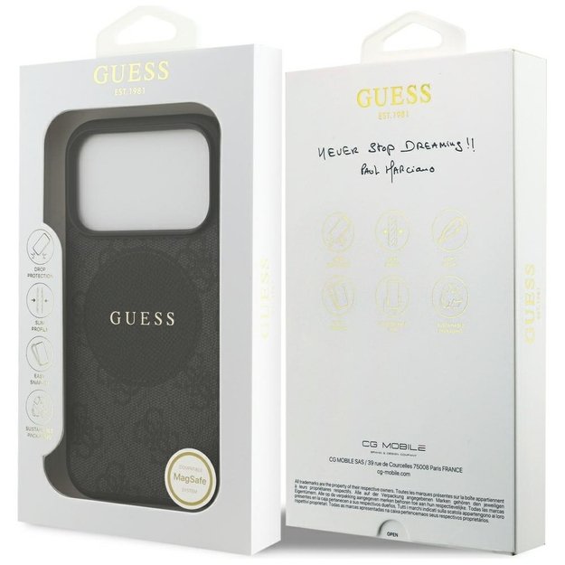 Guess 4G Circle Classic Logo MagSafe case for iPhone 17 Pro - black 7