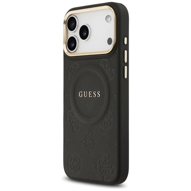 Guess Peony Hot Stamp MagSafe Case for iPhone 17 Pro Max - Black 1