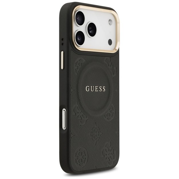 Guess Peony Hot Stamp MagSafe Case for iPhone 17 Pro Max - Black 3