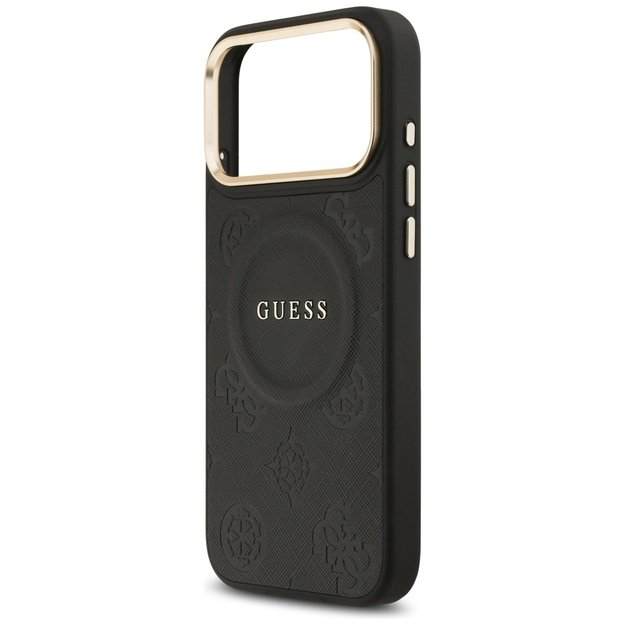 Guess Peony Hot Stamp MagSafe Case for iPhone 17 Pro Max - Black 5