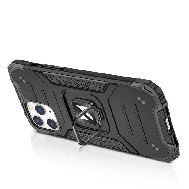 Wozinsky Ring Armor Case Kickstand Tough Rugged Cover for iPhone 13 rose gold 11