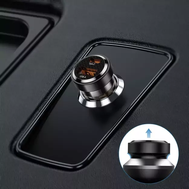 Tech-Protect CC30W Car Charger USB-C PD 30W / USB-A QC 3.0 - Black 1