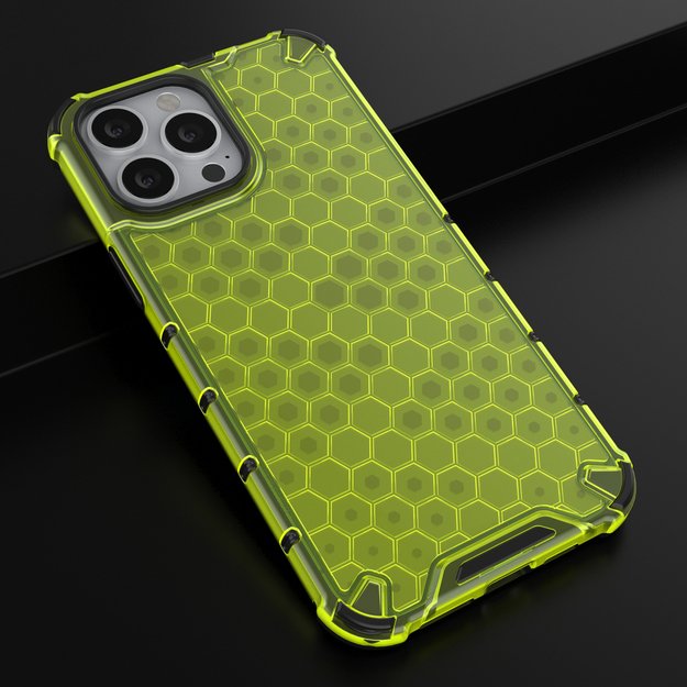Honeycomb Case armor cover with TPU Bumper for iPhone 13 Pro Max green 18
