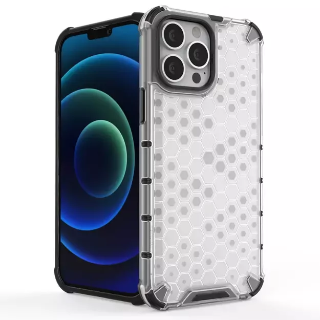 Honeycomb Case armor cover with TPU Bumper for iPhone 13 Pro Max green 20