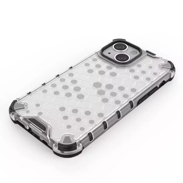 Honeycomb Case armor cover with TPU Bumper for iPhone 13 mini green 4