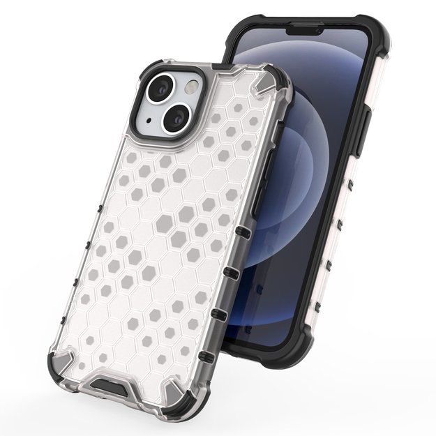 Honeycomb Case armor cover with TPU Bumper for iPhone 13 mini green 20