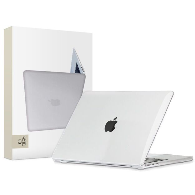 Tech-Protect SmartShell Case for MacBook Air 13&quot  M2 / M3 / 2022-2024 - Transparent