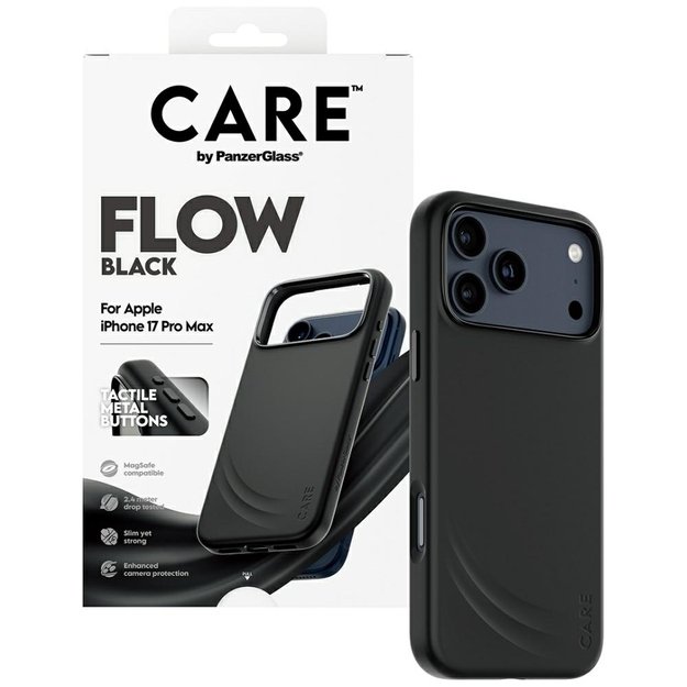 CARE by PanzerGlass Feature FLOW MagSafe Case for iPhone 17 Pro Max - Black 3