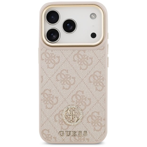 Guess 4G Strass Logo MagSafe Case for iPhone 17 Pro - Pink 2