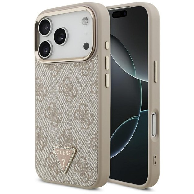 Guess 4G Triangle Logo MagSafe Case for iPhone 17 Pro - Rose Gold