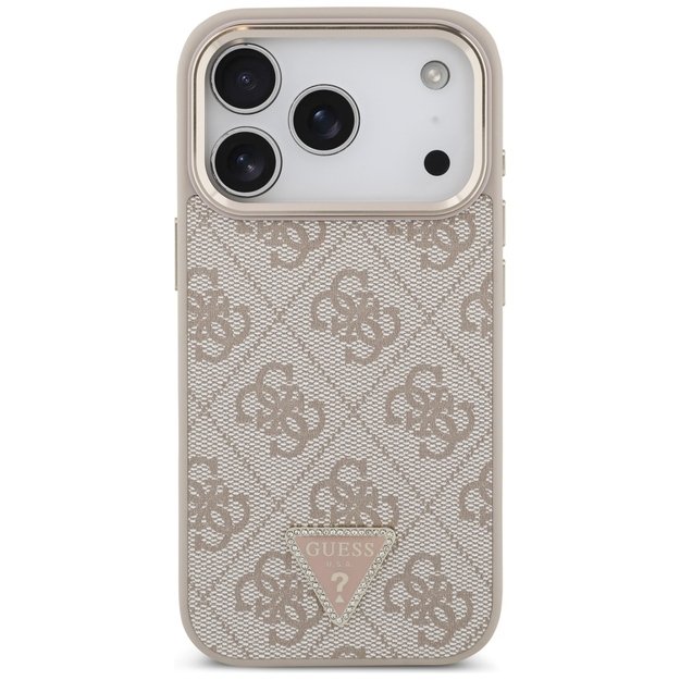 Guess 4G Triangle Logo MagSafe Case for iPhone 17 Pro - Rose Gold 2