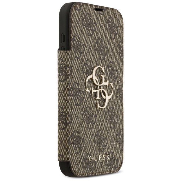 Guess Book 4G Metal Logo Case for iPhone 17 Pro Max - Brown 3